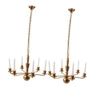 Milisten Modèle de Plafonnier Miniature pour Maison de Poupée Ensemble de 2 Lampes en Simulation Décoration de Scène Accessoires de Mini Maison Lustre Petit Plafonnier DIY