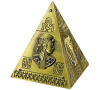Milisten Modèle Pyramide Décorative en Métal Tirelire Créative de Bureau Décoration Intérieure Égyptienne Ornement Maison Original Accessoire de Rangement Pratique Présent pour