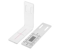 Milisten Moniteur De Fissures D'Angle En Forme De L Jauge De Surveillance Précise Des Fissures En Plastique Transparent Mesure Des Fissures D'Angle Pour Mur Sol Et Béton Enregistrement