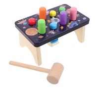 Milisten Montessori Bois à Frapper avec Motifs Animaux Jeu Dapprentissage Sensoriel pour Tout Petits Développement des Compétences Motrices Fines et Reconnaissance Animale