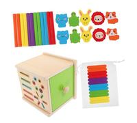 Milisten Montessori Bois pour Garçon Fille Ans Jeu de de Formes et Couleurs Bois Puzzle Apprentissage Cognitif et Reconnaissance Géométrique Éducatif Solide pour Tout-Petits