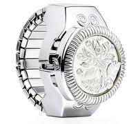 Milisten Montre-Bague Quartz pour Femmes, Décorative Motif Rose, Cadran Rond Blanc, Montre de Mode Élégante et Montre Décontractée, Accessoire Bijou pour Doigt, Style Chic et Original,