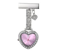 Milisten Montre D’Infirmière à Clip de Cœur Montre à Gousset Suspendue Légère pour Femme Pratique pour Travail Médical Infirmière Élégante