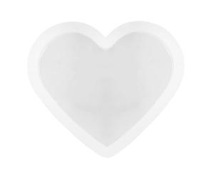 Milisten Moule en Silicone à sous-Verres DIY de Cœur, Moule à Époxy Cristal 19 X 13 Cm, Matrice Lisse et Solide pour Créations Artisanales et Décoration Maison