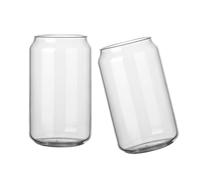 Milisten Mug à Café en Verre Transparent 400 Ml Lot de 2 Facile à Nettoyer Surface Lisse Convient pour Maison et Bureau