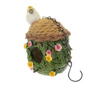 Milisten Nichoir Suspendu Résine Chaud pour Perroquets Nid Dhiver Douillet et Respirant Refuge Confortable pour Petits Oiseaux et Perroquets Extérieur