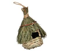 Milisten Nid D'oiseau Tissé en Jonc de Mer Suspendu Abri Chaud pour Petits Oiseaux Taille Décoration Extérieure Jardin Adapté aux Oiseaux Sauvages