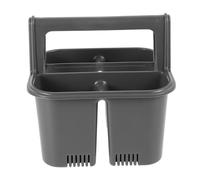 Milisten Organisateur Multifonction Cuisine Porte-baguettes Et Porte-ustensiles, Support De Rangement Ventilé En Gris, Égouttoir Intégré Pour Couverts, Et Spatules, Adapté Plan De Travail