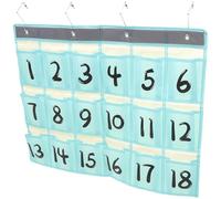 Milisten Organisateur Mural à Suspendre la Porte en Tissu Oxford 18 Poches Bleu Lac pour Téléphone Portable, Cartes et Accessoires, Rangement Pratique pour Bureau, Salle de Classe