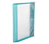 Milisten Organisateur Mural de Bureau 5 Pages A4 en Plastique Vert, Porte-Documents Mural Transparent, Rayonnage Polyvalent pour Dossiers, Magazines et Brochures - Rangement pour Espace
