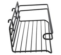 Milisten Organisateur Mural sans Perçage Noir en Métal, Support Multifonction pour Panneau Perforé, Panier et Porte-essuie-Tout, Rangement la Cuisine, Salle de Bain et Bureau, Kit