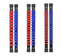 Milisten Organisateurs de douilles pour boîte à outils 6 pièces en plastique avec clips à billes 1/4", 3/8" et 1/2" pour usage professionnel en atelier