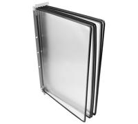 Milisten Organiseur Mural de Classement pour Dossiers A4, Présentoir à Documents Suspendu 10 Pages en PVC Noir, Adapté pour Affichage et Organisation Bureau