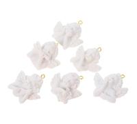 Milisten Ornements D’anges en Résine, 12 Pièces, Blanc, pour Bijoux DIY