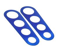 Milisten Outil de Mesure Facile à Utiliser en Acier Inoxydable pour Pâtes Spaghetti 4 Trous 2 Pièces, Cuisine et Contrôle des Portions