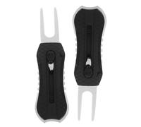 Milisten Outil Réparation Divot Golf Ergonomique Pliable avec Fourchette Télescopique pour Accessoire Multifonction pour Réparation et Marquage Balle sur Putting Lot de Noir