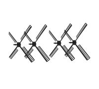 Milisten Pales D'éolienne en Plastique pour Jardin Accessoires De Moulin à Vent Solaire Étanches Grand Modèle 4 Pièces Utilisation Extérieure Jardin Terrasse Résistance Aux Intempéries Solide