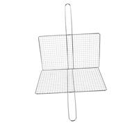Milisten Panier à Grillades en Acier Inoxydable pour Poisson Et Légumes 24x39 Cm Accessoires De Barbecue pour Camping Et Pique- Grille à Grillades Robuste Et Facile à Utiliser