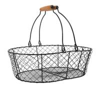 Milisten Panier de Stockage de Charbon Grosse Capacité avec Poignée en Métal Design Moderne pour Cheminée Intérieure et Extérieure