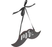 Milisten Panneau de Porte Panneau Suspendu avec Ruban en Bois Foncé Mariage Décoration Créative pour Fête et Entrée pour Célébration et Décor Extérieur