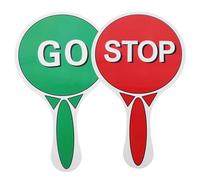 Milisten Panneau Éducatif Portable Sécurité Routière pour Garçon Fille Signalisation Miniature Rouge et Verte Jeu Interactif Arrêt et Feu Vert pour Maternelle et École Primaire