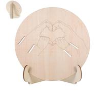 Milisten Panneau en Bois pour Annoncer la Naissance D’un -né Support, Plaque D’annonce Hôpital Bébé en Bois Gravé, Accessoire Décoratif pour Maternité, 3 Bracelets de Naissance Inclus