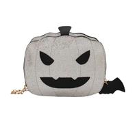 Milisten Paquet à Thème Halloween Brillant à Chaîne pour Femme Monstre pour Soirées et Shopping Argenté