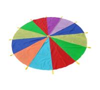 Milisten Parachute Arc-Ciel pour Garçon Fille Coopératif Étanche Activités Extérieures et Intérieures Jeux de Groupe pour Maternelle Couleurs