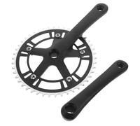 Milisten Pédalier VTT Alliage avec Manivelle Droite et Gauche Kit Complet pour Single Speed Compatible VTT et Urbain