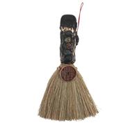 Milisten Pendentif Balai de sorcière Miniature en Cristal Naturel - Balai en Quartz Feng Shui de 15 cm pour la décoration d'halloween, Les rituels de Sorcellerie et la méditation.