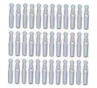 Milisten Perles de Queue Universelles Solution Portable 50 Pièces en Plastique Argenté pour Réparation et Remplacement D'accessoires D'ombre Extérieur pour Réparation et Remplacement pour
