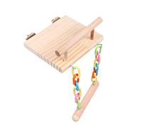 Milisten Perroquet avec Balançoire Acrylique Jeu Suspendu Educatif pour Petits Oiseaux comme Perruches et Conures Accessoire Sécurisé pour Mastication et Exercices Maison
