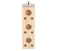 Milisten Perroquet Jouets pour Petits Animaux Forger des Jouets pour Oiseaux Petit Oiseau Perchoir Fourniture des Perroquets à Mâcher Jouets De Dentition pour Oiseaux Kaki Bois