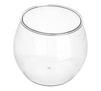 Milisten Petit Aquarium Transparent Plastique Bocal Rond Chute pour Poissons Tortues et Reptiles Réservoir de Bureau Décoratif pour Maison et Bureau