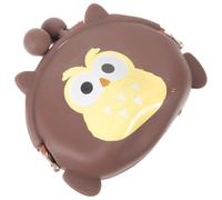Milisten Petit Porte-Monnaie Porte Monnaie Femme en Silicone, Motif Hibou Dessin Animé, Pochette Compacte pour Monnaie, Adapté pour Usage Quotidien et Sorties Entre Amies