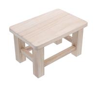Milisten Petit Tabouret en Bois Massif pour Garçon et Filles, Marchepied Compact Multifonction, Couleur Bois Naturel, Siège D’appoint Sécurisé pour Entrée et Salon, Tabouret de Change