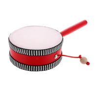 Milisten Petit Tambour Traditionnel Chinois pour Garçon Fille Instrument de Percussion Montessori Lisse Musical Sûr pour Tout Petits Tambour à Main avec Hochet pour Éveil Rythmique et