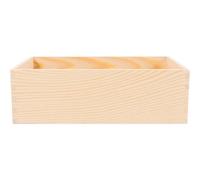Milisten Petite Boîte de Rangement en Bois Massif, Caisse Multi-usages sans Couvercle, Conteneur Bureau Compact Poignées, Boîte à Outils et Accessoires Divers, Couleur Bois Naturel, Format