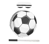 Milisten Piñata Football en Carton Robuste avec Papier Crépon Coloré, Kit Complet avec Bâton et Masque Yeux, Décoration Festive pour Fête D'anniversaire Garçon, Jeu de Fête Thème Football
