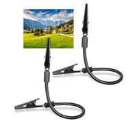 Milisten Pinces Crocodiles Porte-Photos en Acier Inoxydable et Alliage D'aluminium, Fixation Solide et Flexible, pour Photos, Notes et Accessoires Décoratifs, Lot de 2 Pièces