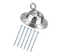 Milisten Piquet d'attache 360° Rotatif pour Chien Extérieur Robuste pour Animaux Piquet en Acier Anti-Rouille Câble pour Jardin et Camping
