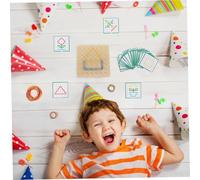 Milisten Planche Montessori Géométrie Bois pour Garçon Fille Jeu Éducatif Mathématique avec Épingles Plateau Didactique Ergonomique pour Coordination Main-œil et Couleur Couleur Aléatoire
