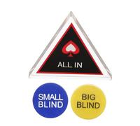 Milisten Plastic Poker Chips Set with Dual Layer Dealer Button Double-Sided Counting Chips for Big Blind Small Blind Game Tokens for Party Card Games