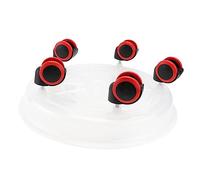 Milisten Plateau à Fleurs Mobile avec Roues Support pour Pots de Fleurs Résine Conteneur de Stockage Eau Transparent pour Intérieur et Extérieur