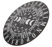 Milisten Plateau de Divination en Bois de Pin Noir, Planche à Pendule de 25 Cm X 3 Cm, Accessoire de Radiesthésie pour Contemplation et Décoration Wiccan, Tableau Magique et Prop