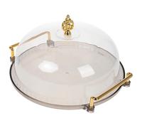 Milisten Plateau de Service à Dessert Couvercle en Plastique Transparent, Diamètre Standard, Usage Polyvalent pour Présentation de Fruits et Goûters d'Après-Midi