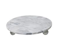 Milisten Plateau Décoratif en Marbre Rond Multifonction, Rangement pour Fruits et Snacks, Style Simple et Élégant pour Salle à Manger Intérieure