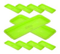 Milisten Plateau Rectangulaire en Plastique 15.67X5.91 Pouces Lot de 10 Soucoupes pour Jardinières Usage Extérieur et Intérieur