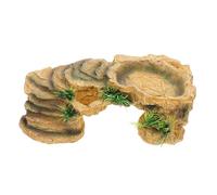 Milisten Plateforme de Basking Résine pour Tortue Abri et Cachette pour Habitat de Reptiles Accessoire Aquarium et Terrasse pour Terrarium Tortue