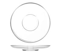 Milisten Plats à Café en Verre Transparent Lot de 2 12X12 CM, Soucoupes Rondes Pratiques pour Amuse-Gueules et Desserts, Compactes et Faciles à Transporter, Usage Intérieur et Réutilisable
